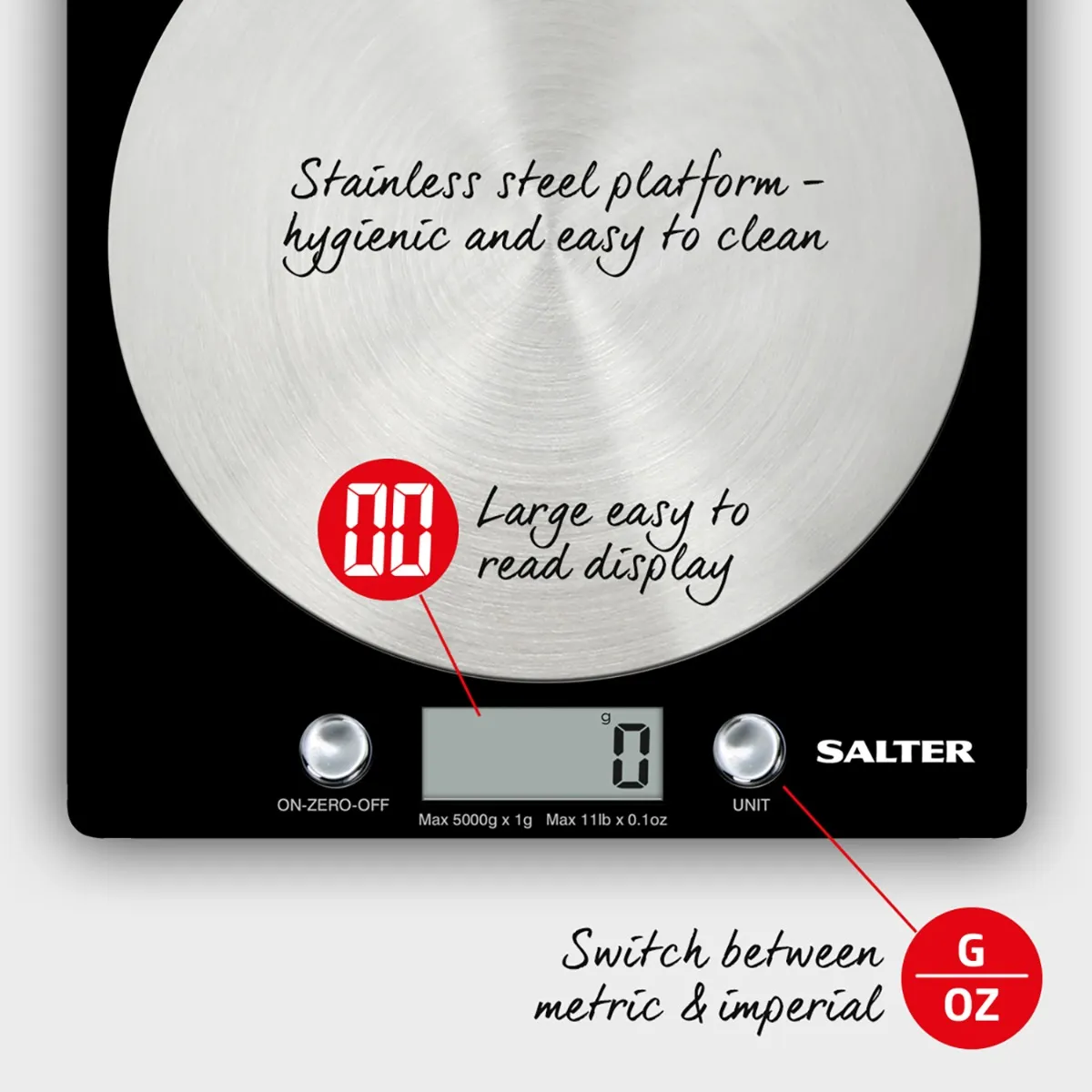 Salter Electronic Kitchen Scales - Image 3