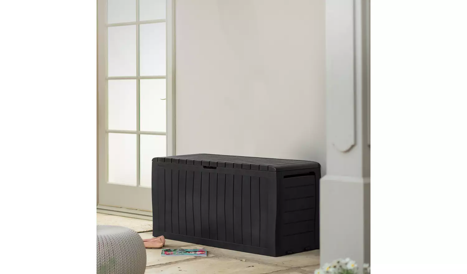Keter Marvel+ 270L Outdoor Garden Storage Box - Grey - Image 9