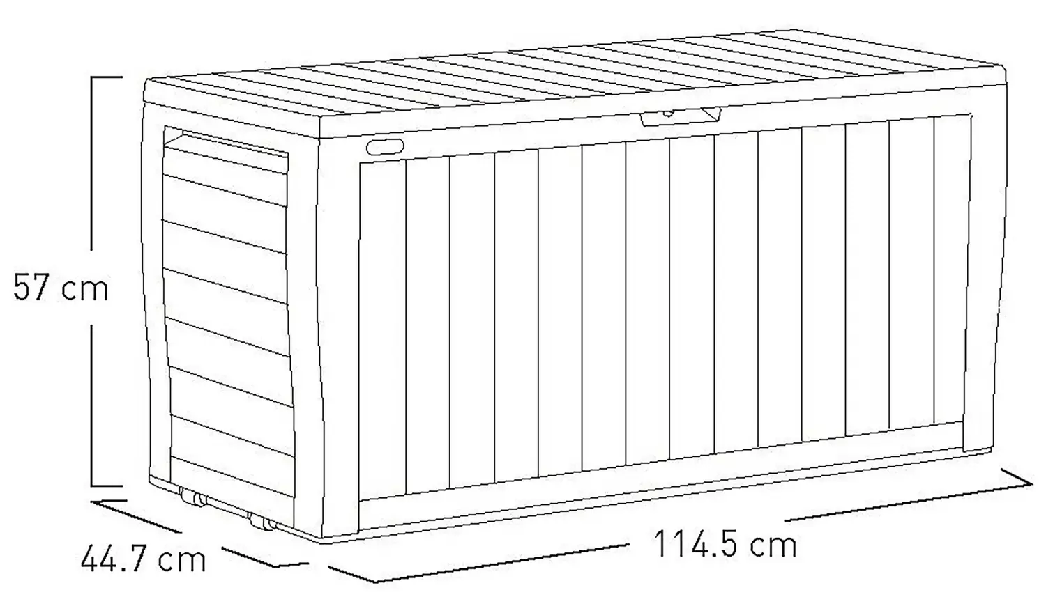 Keter Marvel+ 270L Outdoor Garden Storage Box - Grey - Image 10