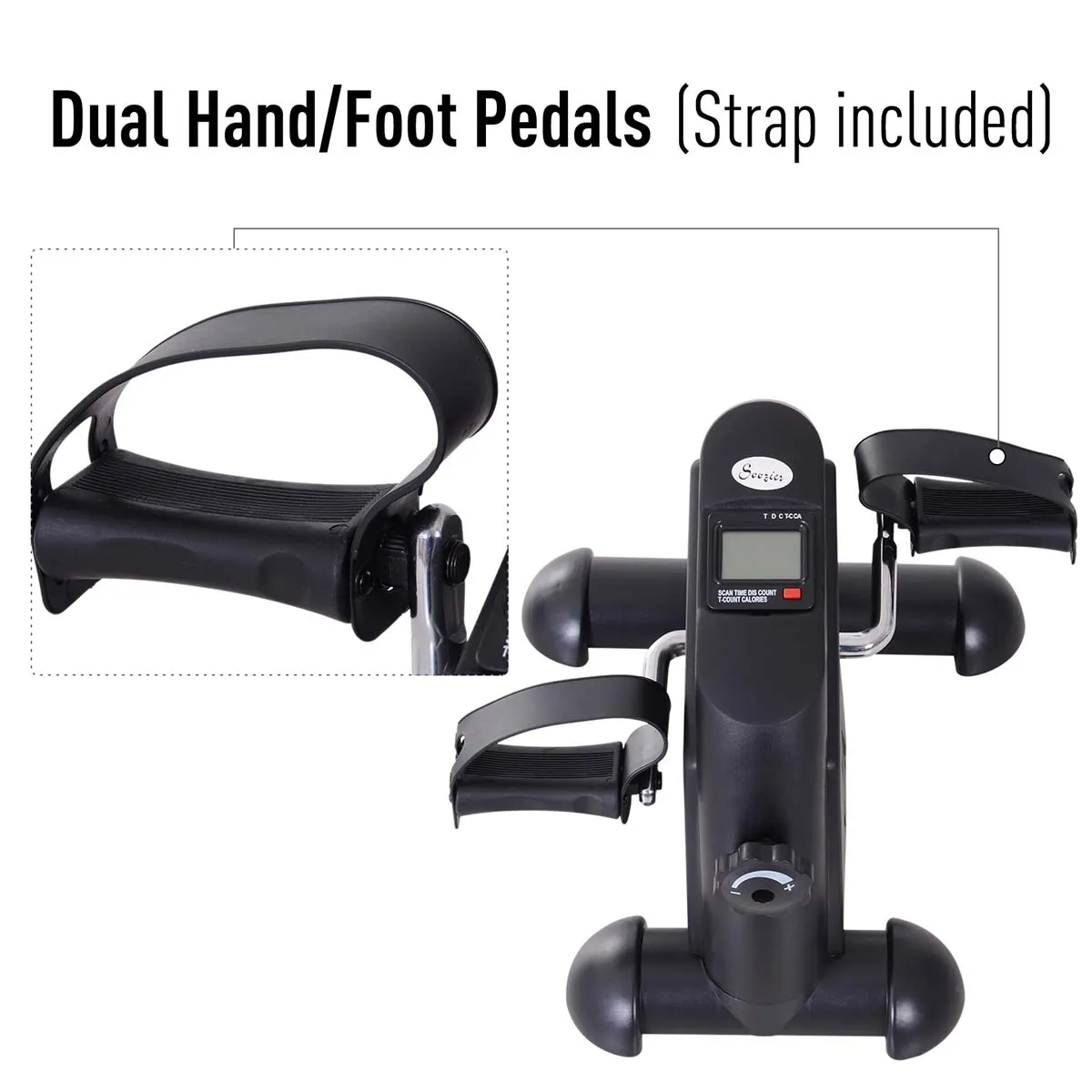 HOMCOM Mini Exercise Bike - Black - Image 3