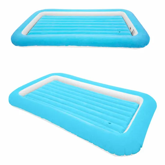 Milestone Camping Flocked Kids Airbed - Blue - Image 4