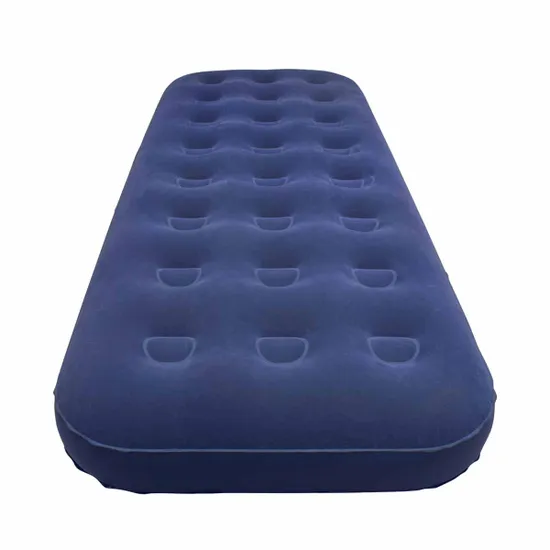 Milestone Camping Single Flocked Airbed - Navy Blue - Image 4