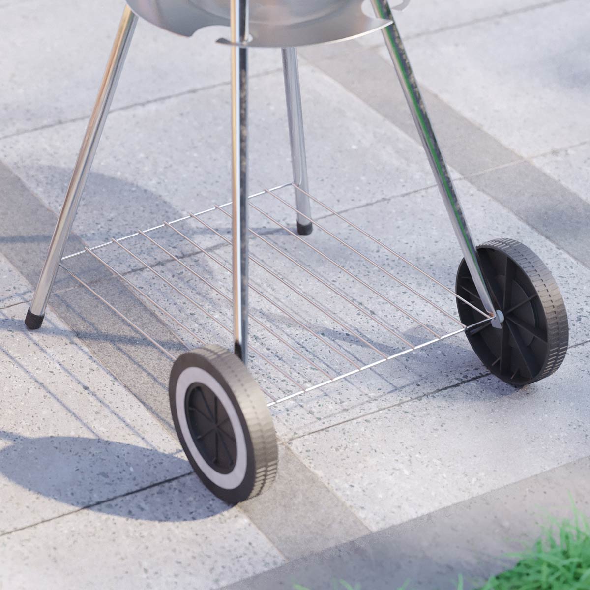 Garden Vida Memphis Freestanding Kettle Grill Bbq - Red & Black - Image 7