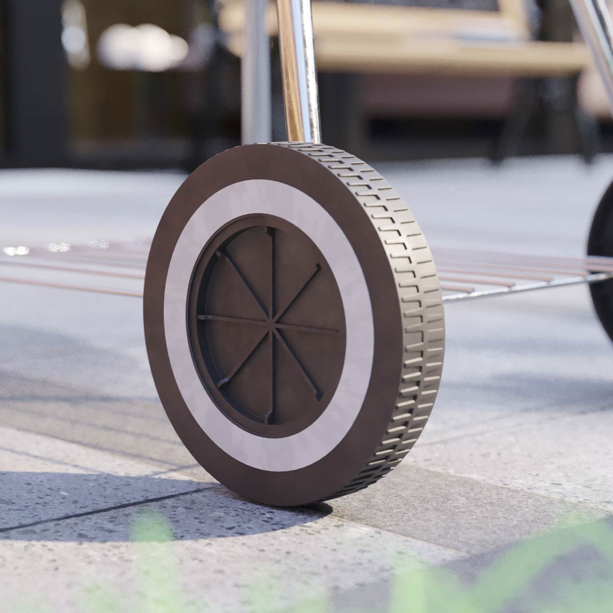 Garden Vida Memphis Freestanding Kettle Grill Bbq - Red & Black - Image 8