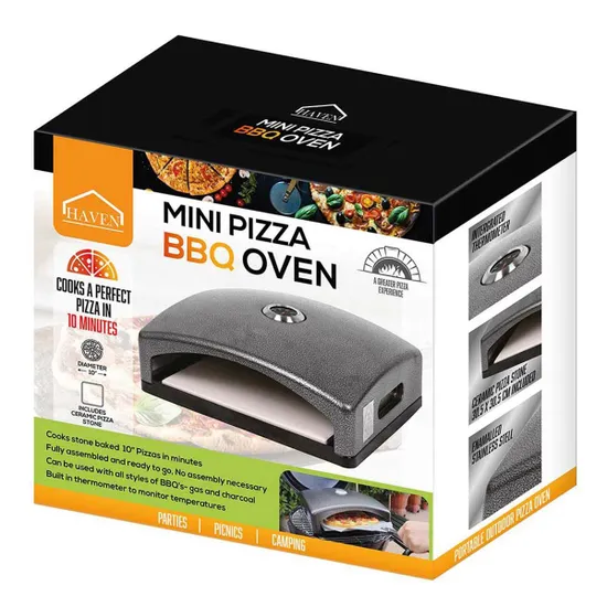 Haven Mini Outdoor Bbq Pizza Oven With Ceramic Pizza Stone And Built-in Thermometer - Image 6