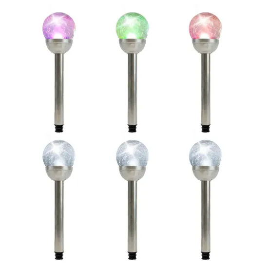 Streetwize 6pk Solar Crackle Glass Ball Stake Solar Light - Image 9