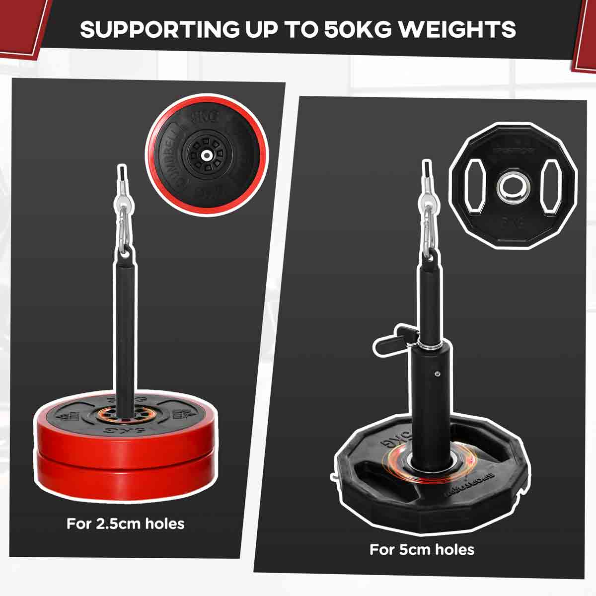 Sportnow Cable Pulley System, Lat Pull Down System With Diy Loading Weight Pin - Image 5
