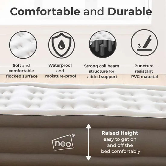 Neo Double King Inflatable Air Bed With Built-in Electric Pump - Image 11