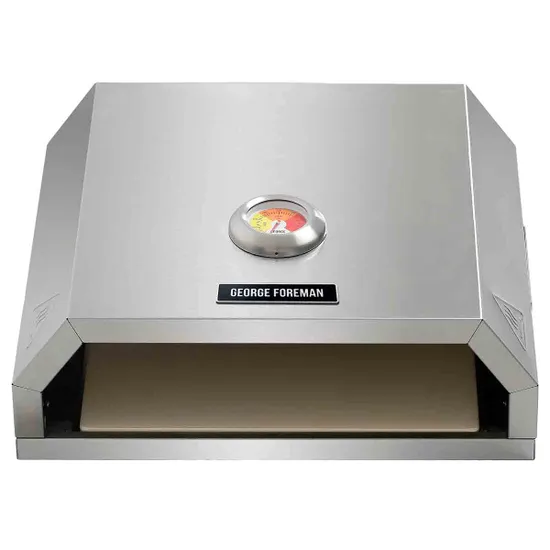 George Foreman GFPO1SSPC BBQ Grill Top Pizza Oven w/ Paddle