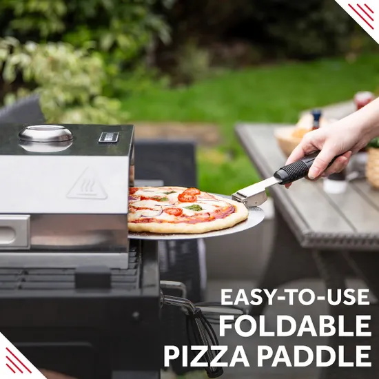 George Foreman GFPO1SSPC BBQ Grill Top Pizza Oven w/ Paddle - Image 12