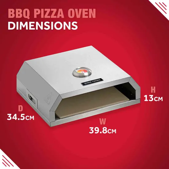 George Foreman GFPO1SSPC BBQ Grill Top Pizza Oven w/ Paddle - Image 6