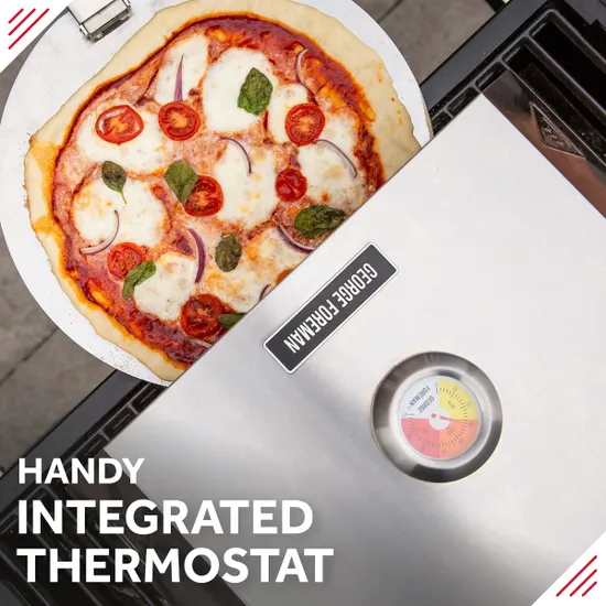 George Foreman GFPO1SSPC BBQ Grill Top Pizza Oven w/ Paddle - Image 13