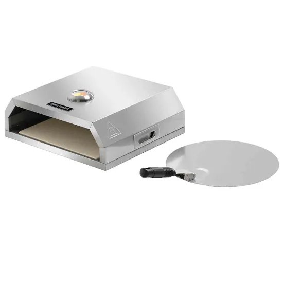 George Foreman GFPO1SSPC BBQ Grill Top Pizza Oven w/ Paddle - Image 9