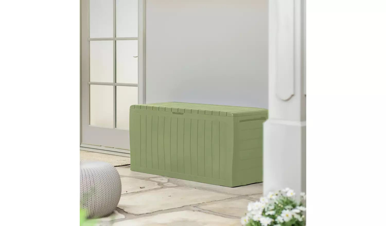 Keter Marvel+ 270L Outdoor Garden Storage Box - Sage - Image 9