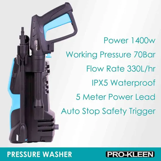 Pro-Kleen Pressure Washer Electric High Performance 1400w Power Jet Wash Cleaner - Image 9