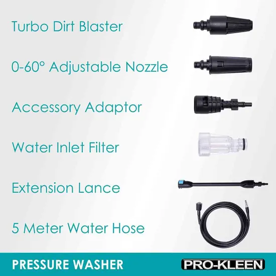 Pro-Kleen Pressure Washer Electric High Performance 1400w Power Jet Wash Cleaner - Image 8