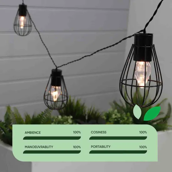 Streetwize 8 LED Metal Bulb Solar Lights - Image 4