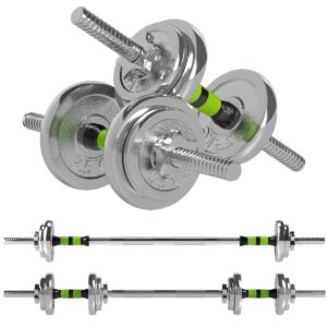 Sportnow 20Kg 2-in-1 Adjustable Weights Dumbbells Set For Home Gym