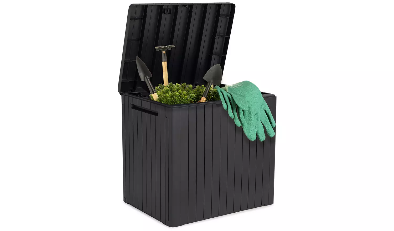 Keter City 113L Outdoor Garden Storage Box - Grey - Image 3