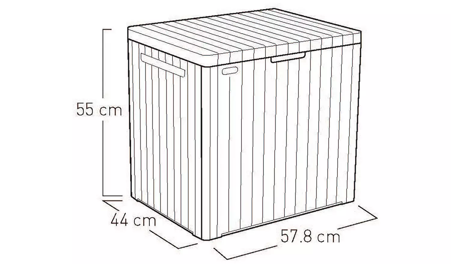 Keter City 113L Outdoor Garden Storage Box - Grey - Image 9