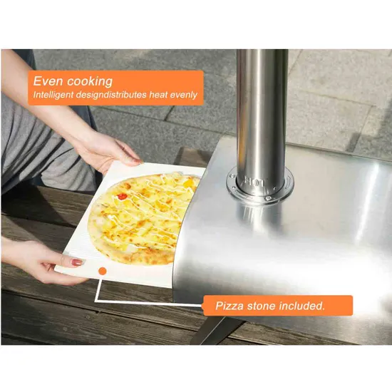 Gr8 Garden Portable Pizza Oven 12" Stainless Steel - Image 4