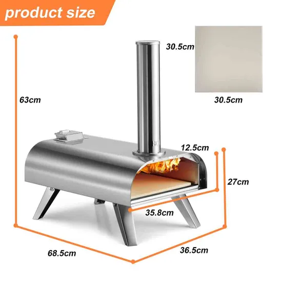 Gr8 Garden Portable Pizza Oven 12" Stainless Steel - Image 3