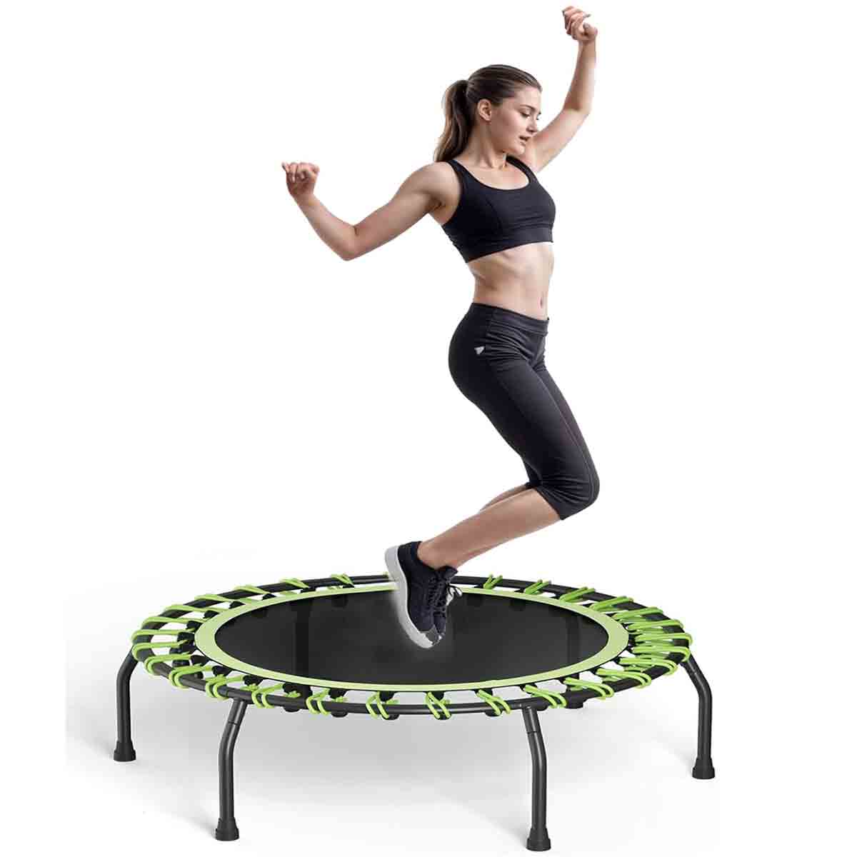 Gr8 Home Trampoline Bungee Fitness Jumper 40" Rebounder Bouncer Exercise Silent Green