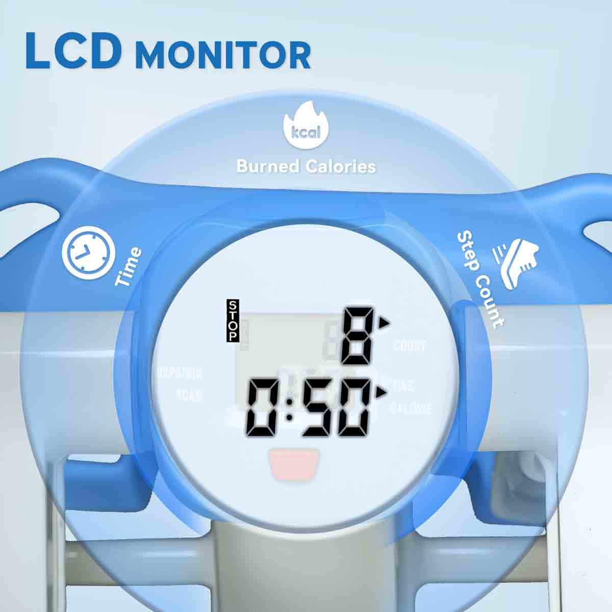 HOMCOM Portable Mini Stepper Step Machine for Home Gym Office Exercise - Image 8