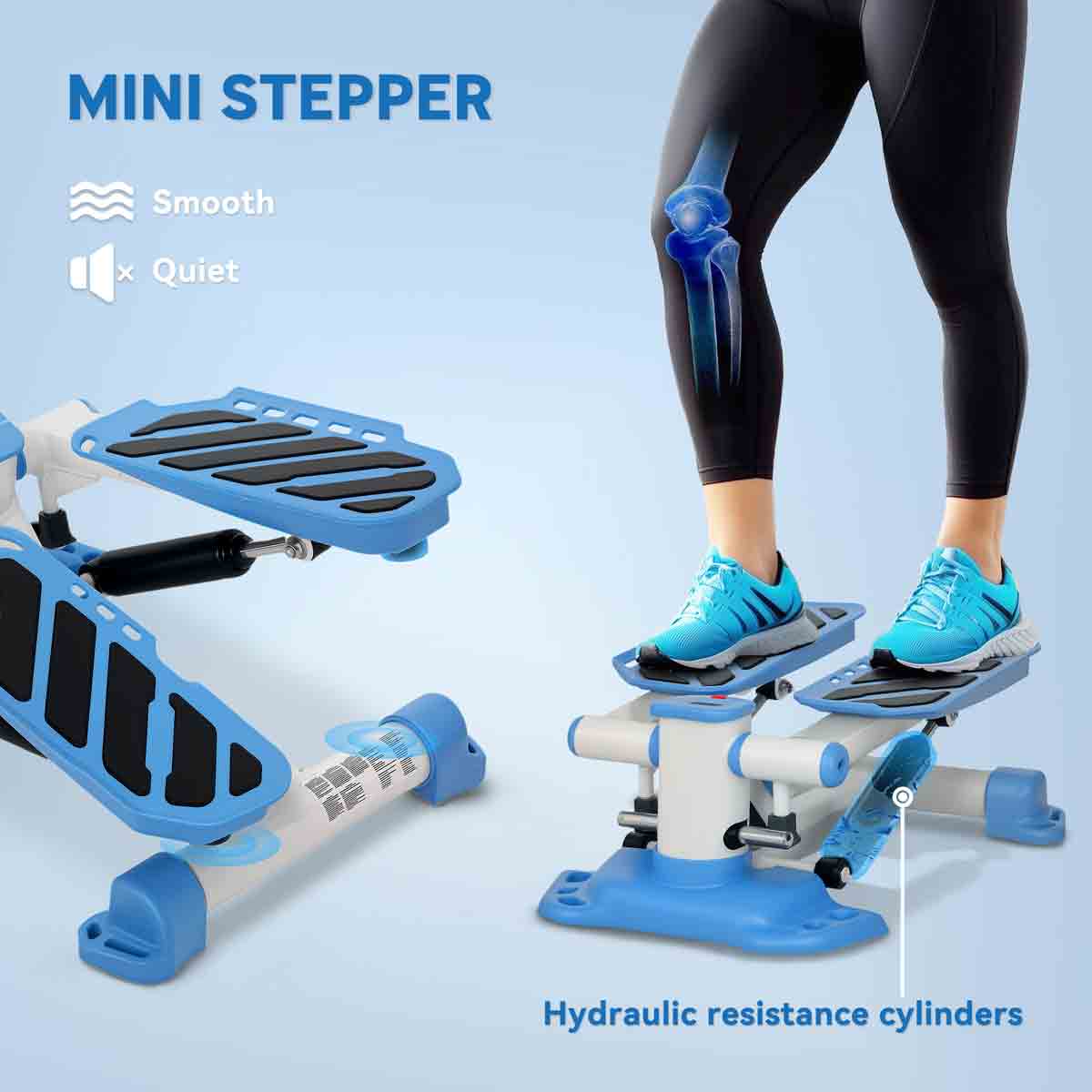 HOMCOM Portable Mini Stepper Step Machine for Home Gym Office Exercise - Image 5