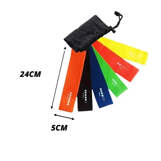 Homezone 6 Level Resistance Bands Set Exercise Bands Home Gym Fitness Equipment Natural Latex Set Of 6 Keep Fit Home Fitness Gym Equipment Resistance Band Strength Training Equipment - Image 3