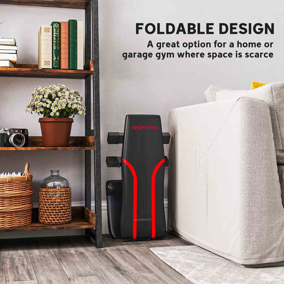 SPORTNOW Foldable Weight Bench with 6-Level Backrest, Leg Extension - Image 5