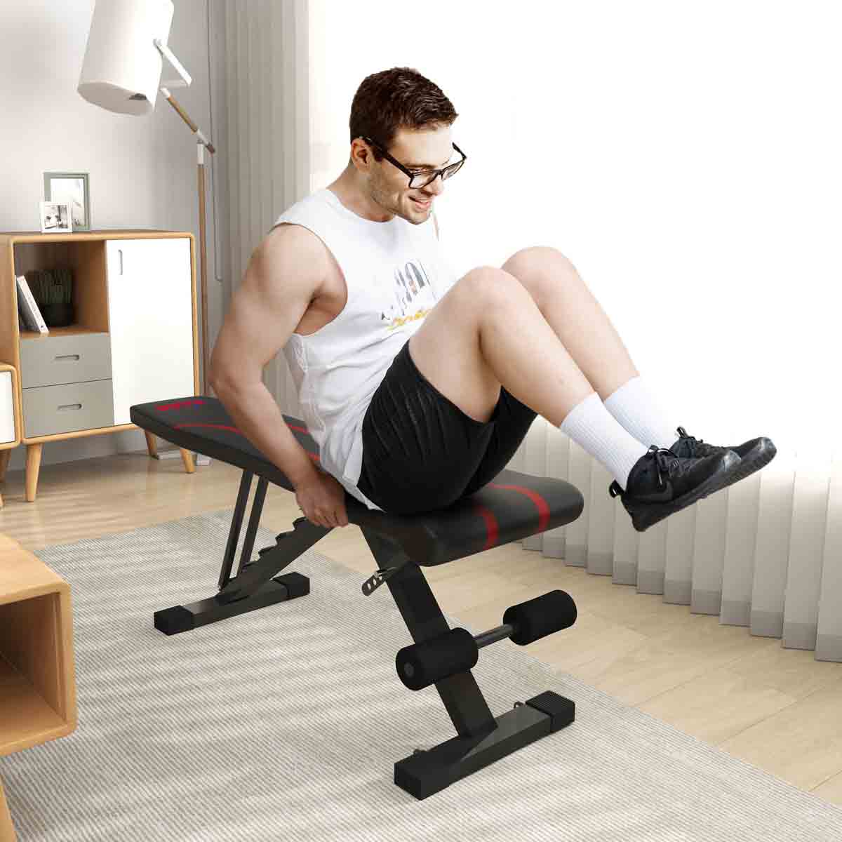 SPORTNOW Foldable Weight Bench with 6-Level Backrest, Leg Extension - Image 7
