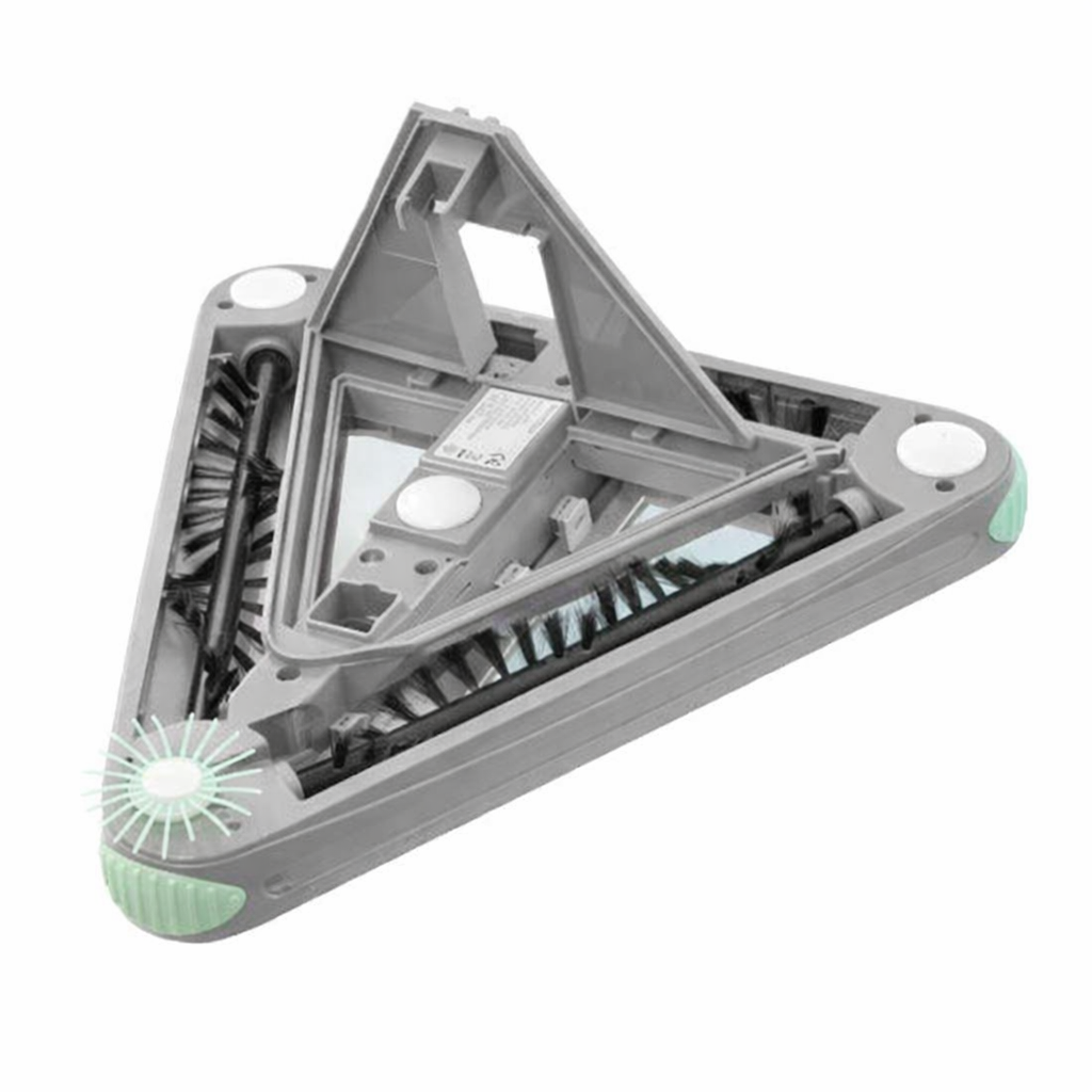 Zippi Electric Carpet Sweeper – Cordless Rechargeable Triangular Floor Cleaner with 3 Spinning Brushes, Lightweight & Easy Dirt Tray Emptying