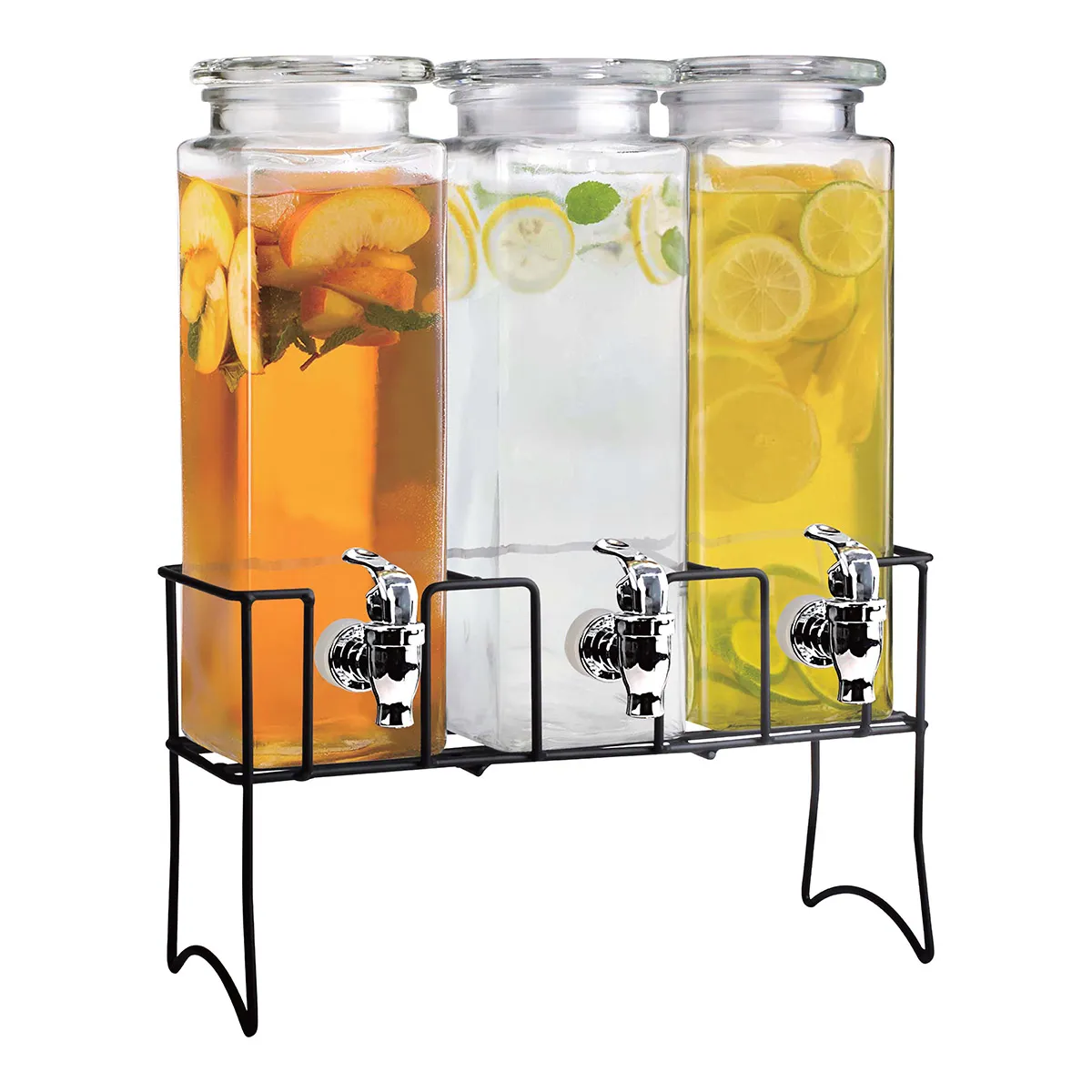 The Vintage Company Triple Drinks Dispenser With Stand